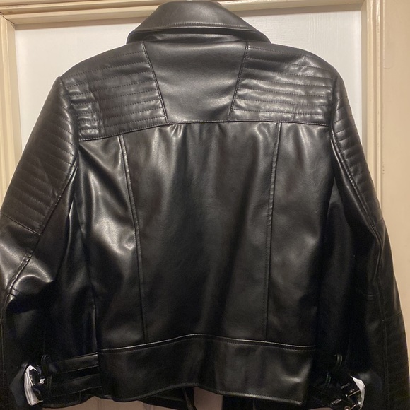 Faux Motto Leather Jacket - Picture 3 of 3
